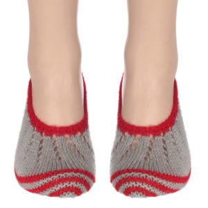 Handmade Woolen Socks 100% soft KC Women`s Socks with Net & Side Stripes #BEGINNING