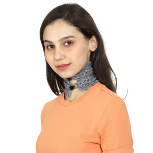 Handmade woolen KC neck warmer (Grey)