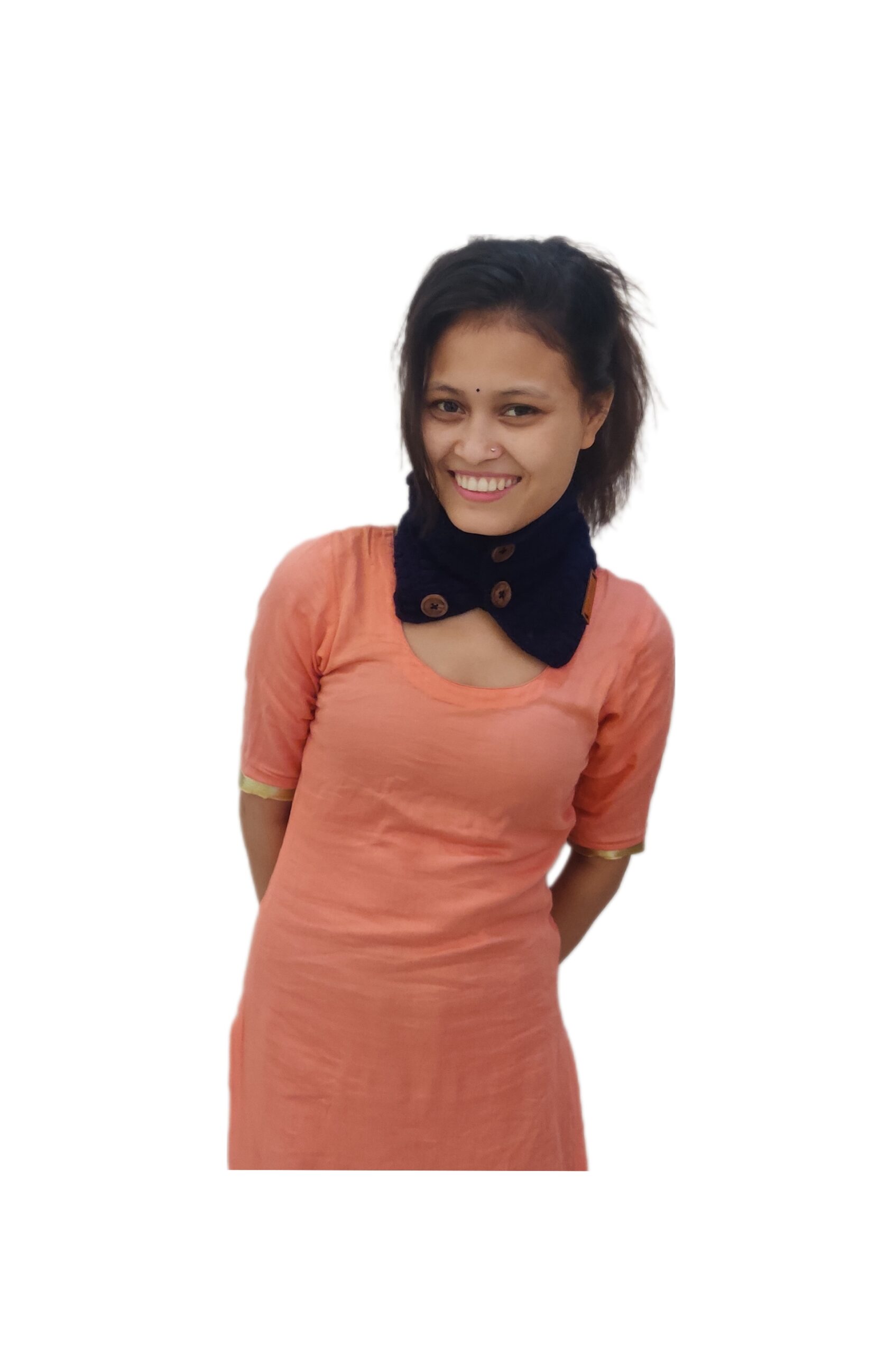 Handmade woolen KC neck warmer (Navy)